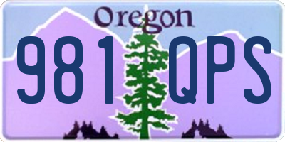 OR license plate 981QPS