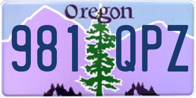 OR license plate 981QPZ