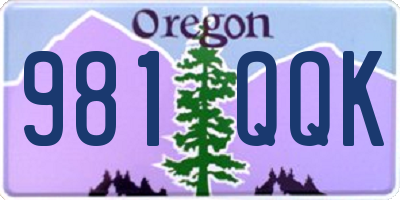 OR license plate 981QQK