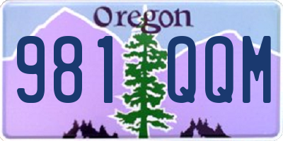 OR license plate 981QQM