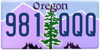 OR license plate 981QQQ