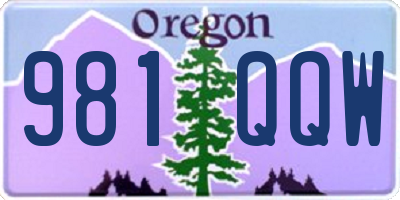 OR license plate 981QQW