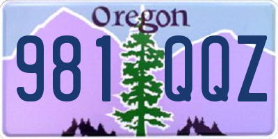 OR license plate 981QQZ