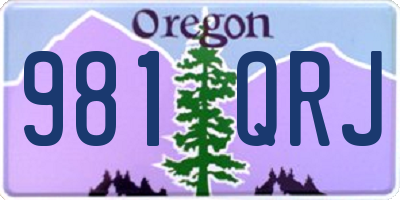 OR license plate 981QRJ