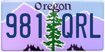 OR license plate 981QRL