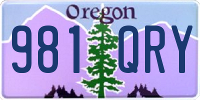 OR license plate 981QRY