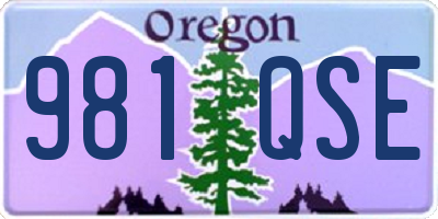 OR license plate 981QSE