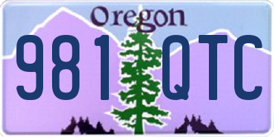 OR license plate 981QTC