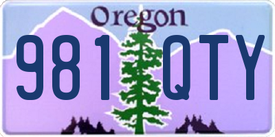 OR license plate 981QTY