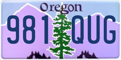 OR license plate 981QUG
