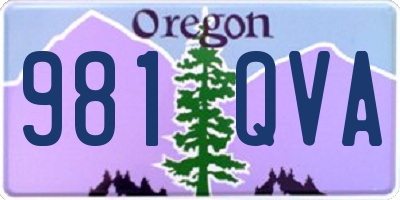 OR license plate 981QVA