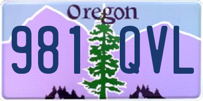OR license plate 981QVL