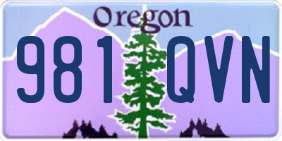OR license plate 981QVN