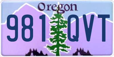 OR license plate 981QVT