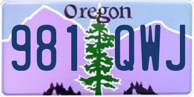 OR license plate 981QWJ