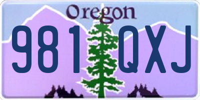 OR license plate 981QXJ