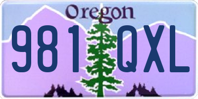 OR license plate 981QXL