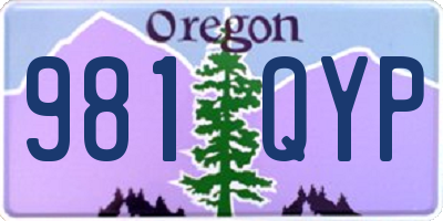 OR license plate 981QYP