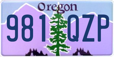 OR license plate 981QZP