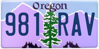 OR license plate 981RAV