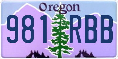 OR license plate 981RBB