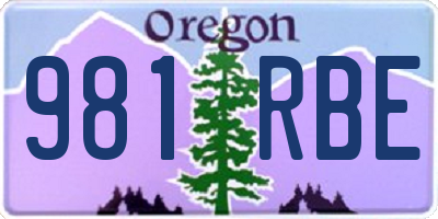OR license plate 981RBE