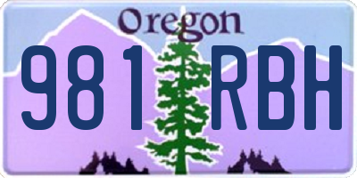 OR license plate 981RBH