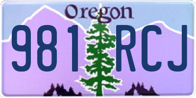 OR license plate 981RCJ