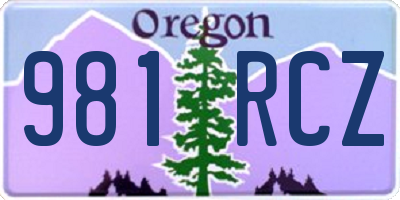 OR license plate 981RCZ