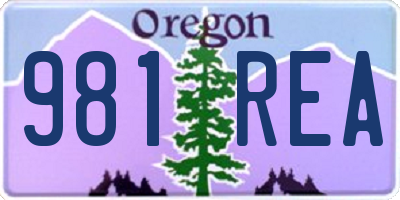 OR license plate 981REA