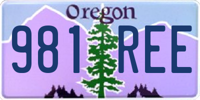 OR license plate 981REE