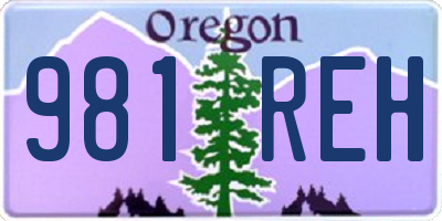 OR license plate 981REH