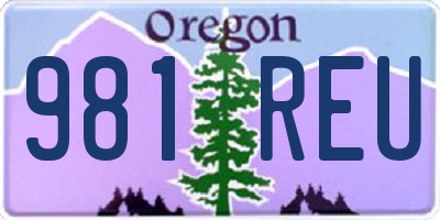 OR license plate 981REU