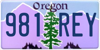 OR license plate 981REY