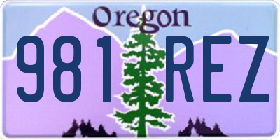 OR license plate 981REZ