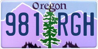 OR license plate 981RGH