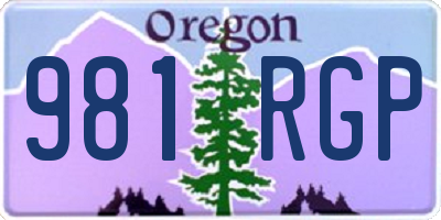 OR license plate 981RGP