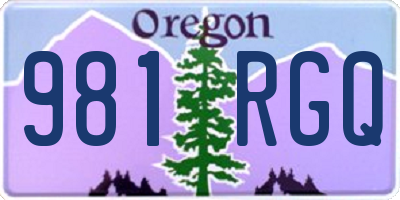 OR license plate 981RGQ