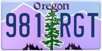 OR license plate 981RGT
