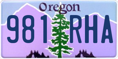 OR license plate 981RHA