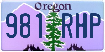 OR license plate 981RHP