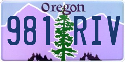 OR license plate 981RIV