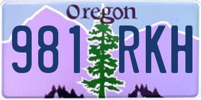 OR license plate 981RKH