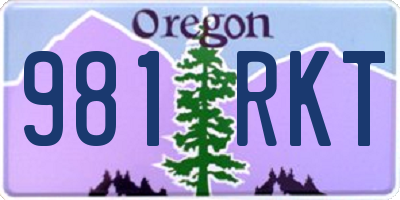 OR license plate 981RKT