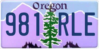 OR license plate 981RLE
