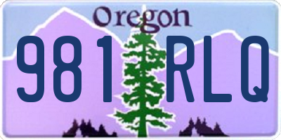OR license plate 981RLQ
