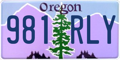 OR license plate 981RLY