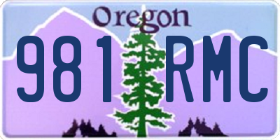 OR license plate 981RMC