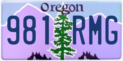 OR license plate 981RMG