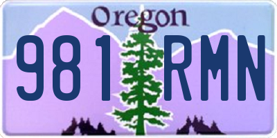 OR license plate 981RMN